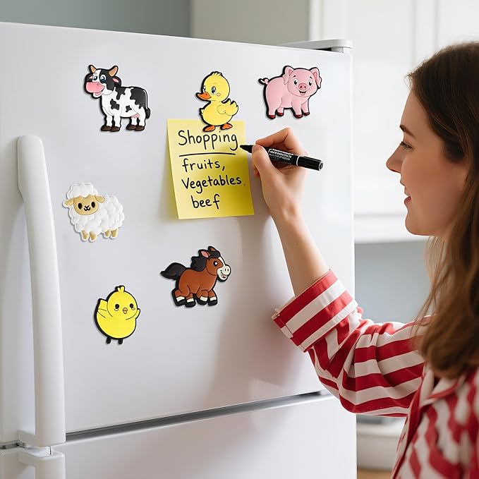 Large Cute Farm Animals Fridge Magnets