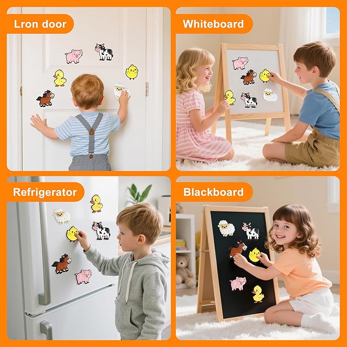 Large Cute Farm Animals Fridge Magnets