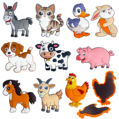 Farm Animals Refrigerator Magnets
