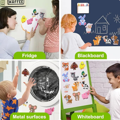 Cute Vivid Farm Animals Refrigerator Magnets